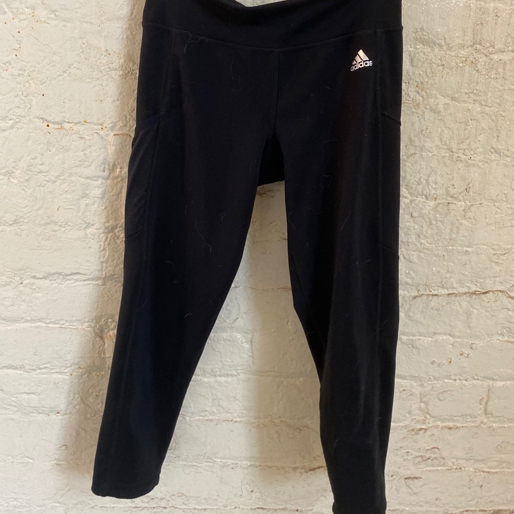 Black Adidas cropped leggings